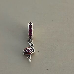 Authentic 🌟Pandora FLAMINGO 🦩 charm - ALE S925